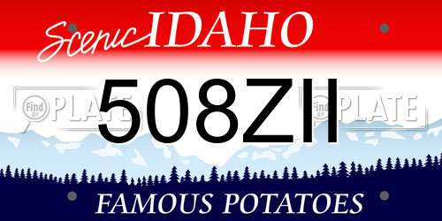508ZII Idaho License Plate