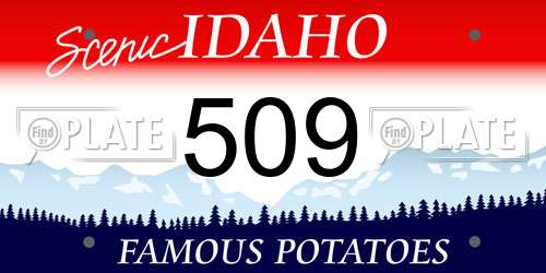 509 Idaho License Plate