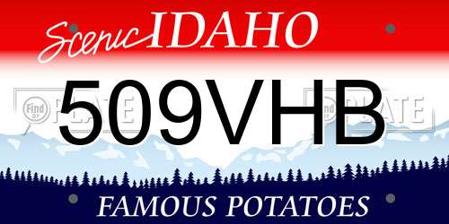 509VHB Idaho License Plate