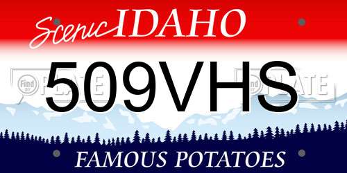 509VHS Idaho License Plate