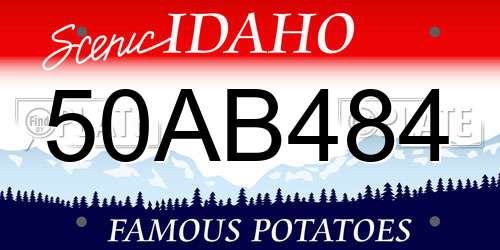 50AB484 Idaho License Plate