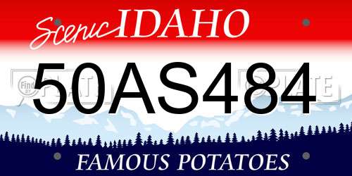 50AS484 Idaho License Plate