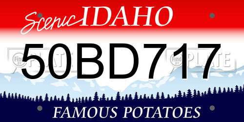 50BD717 Idaho License Plate