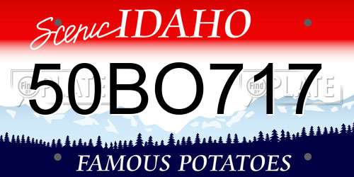 50BO717 Idaho License Plate