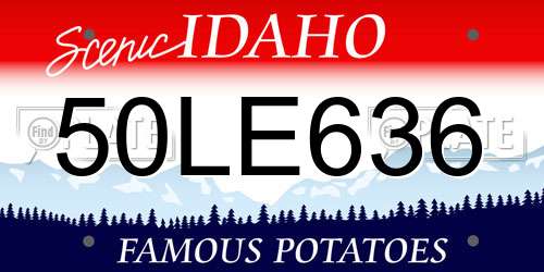 50LE636 Idaho License Plate