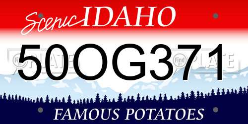 50OG371 Idaho License Plate