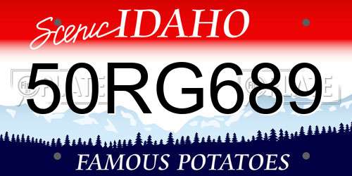 50RG689 Idaho License Plate