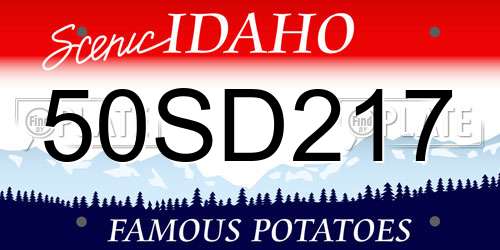 50SD217 Idaho License Plate