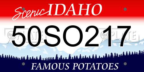 50SO217 Idaho License Plate