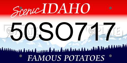 50SO717 Idaho License Plate