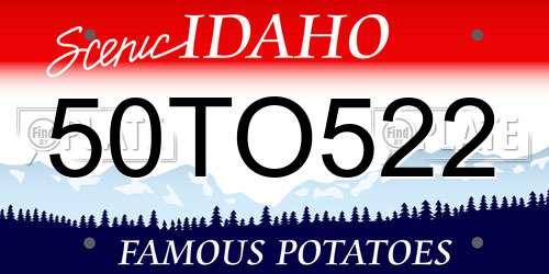 50TO522 Idaho License Plate
