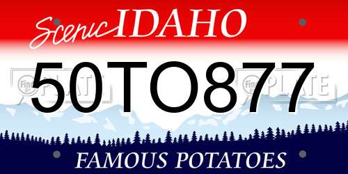 50TO877 Idaho License Plate