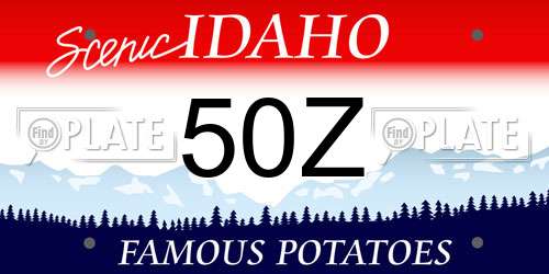 50Z Idaho License Plate