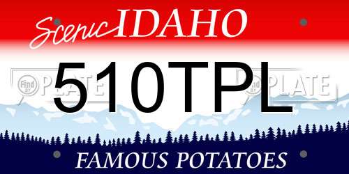 510TPL Idaho License Plate