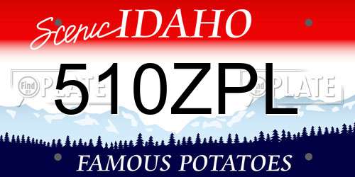 510ZPL Idaho License Plate