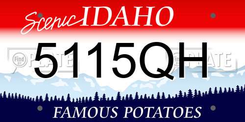 5115QH Idaho License Plate