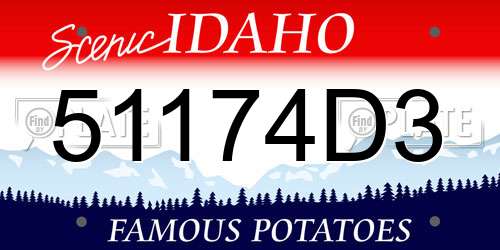 51174D3 Idaho License Plate