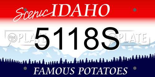 5118S Idaho License Plate
