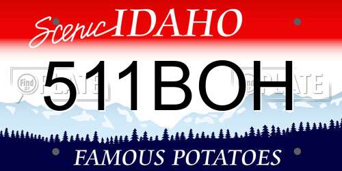 511BOH Idaho License Plate