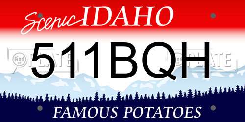 511BQH Idaho License Plate