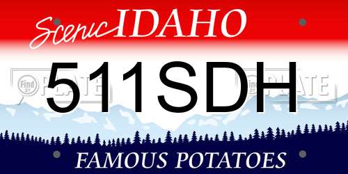 511SDH Idaho License Plate