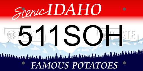 511SOH Idaho License Plate