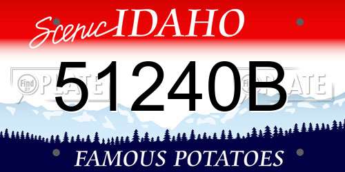 51240B Idaho License Plate
