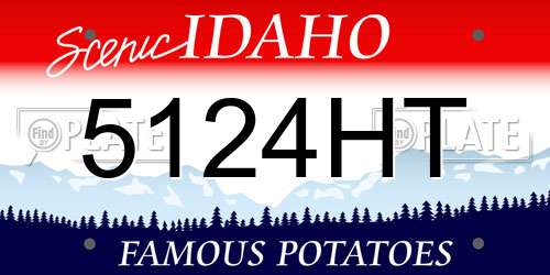 5124HT Idaho License Plate