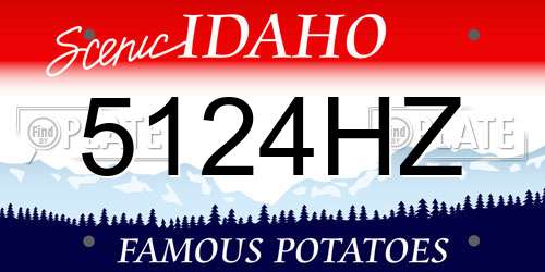 5124HZ Idaho License Plate