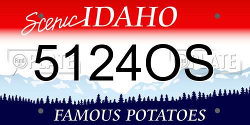 5124OS Idaho License Plate