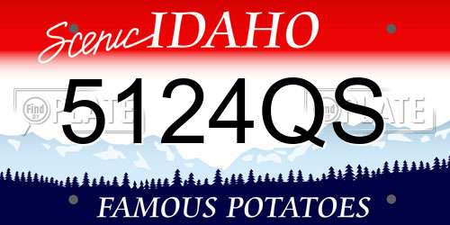 5124QS Idaho License Plate
