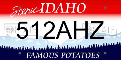 512AHZ Idaho License Plate