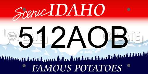 512AOB Idaho License Plate