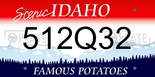 512Q32 Idaho License Plate