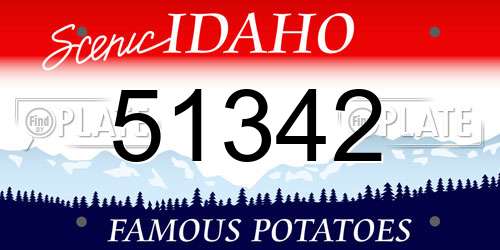 51342 Idaho License Plate