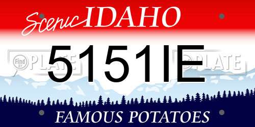 5151IE Idaho License Plate