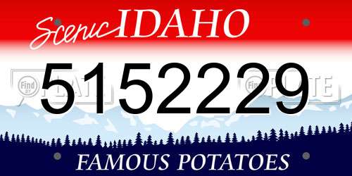 5152229 Idaho License Plate