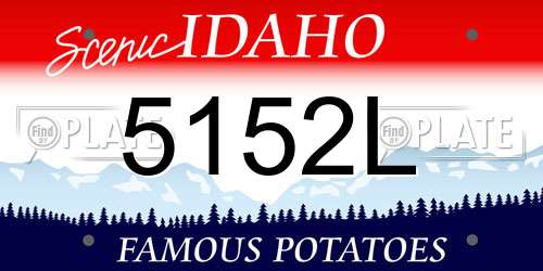 5152L Idaho License Plate