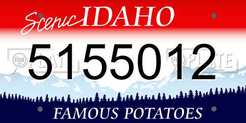 5155012 Idaho License Plate