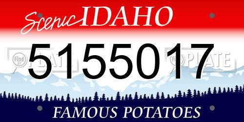 5155017 Idaho License Plate