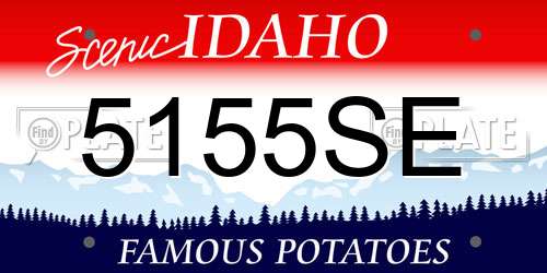 5155SE Idaho License Plate