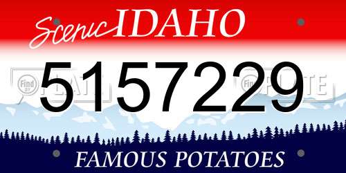 5157229 Idaho License Plate