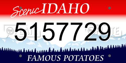 5157729 Idaho License Plate