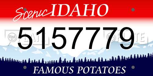 5157779 Idaho License Plate