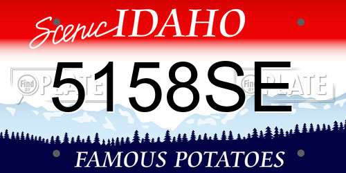 5158SE Idaho License Plate