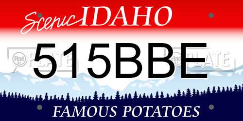 515BBE Idaho License Plate
