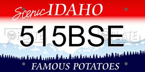 515BSE Idaho License Plate