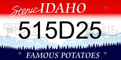 515D25 Idaho License Plate