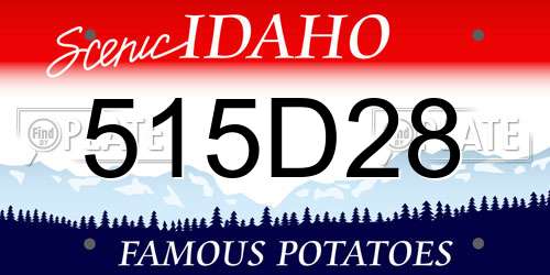 515D28 Idaho License Plate