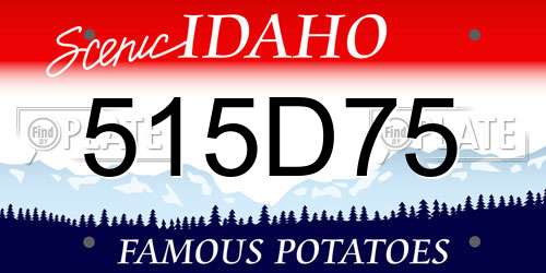 515D75 Idaho License Plate